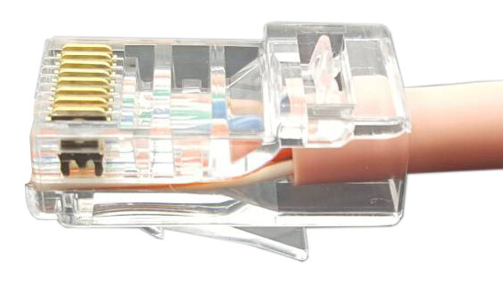 Разъем легкой оконцовки RJ-45 (8P8C) под витую пару, категория 6 (50 µ" Hyperline