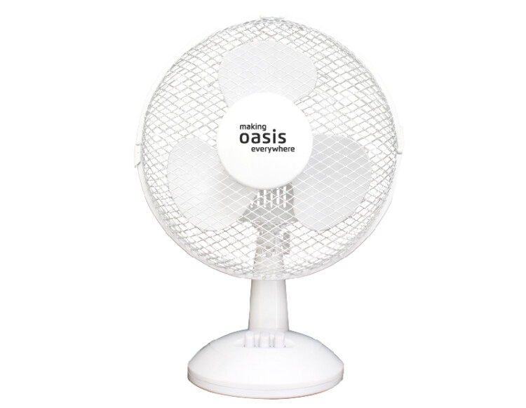 Вентилятор настольный 25Вт D12см серый (с СЛК кратно 2 шт.) Oasis