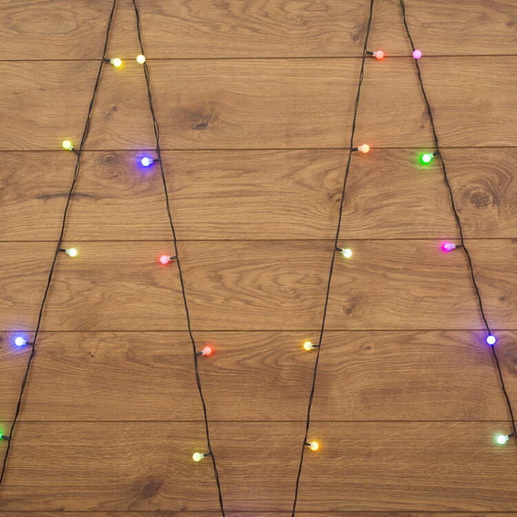 РАСПРОДАЖА Гирлянда "LED - шарики", RGB, O13 мм, 5 м, Neon-Night