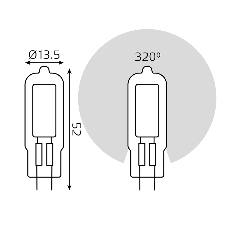 Лампа светодиод. (LED) Капсула G4 3.5Вт 240лм 3000К 230В прозр. Gauss
