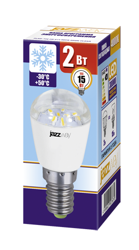 Лампа светодиод. (LED) Мини Е14 2Вт 150лм 4000К 230В прозр. для холодил. Jazzway