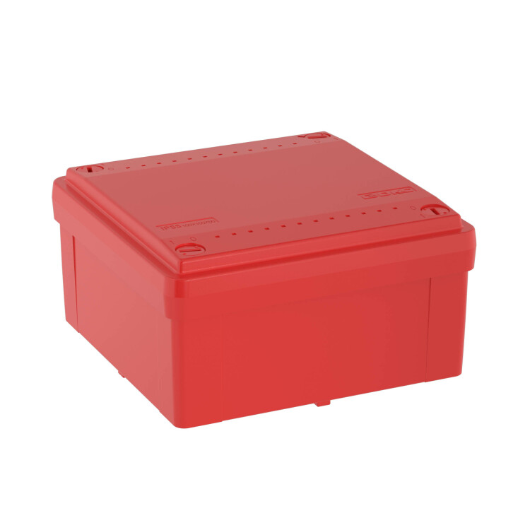 Коробка ответвит. с гладкими стенками,  IP56, 100х100х50мм, цвет красный