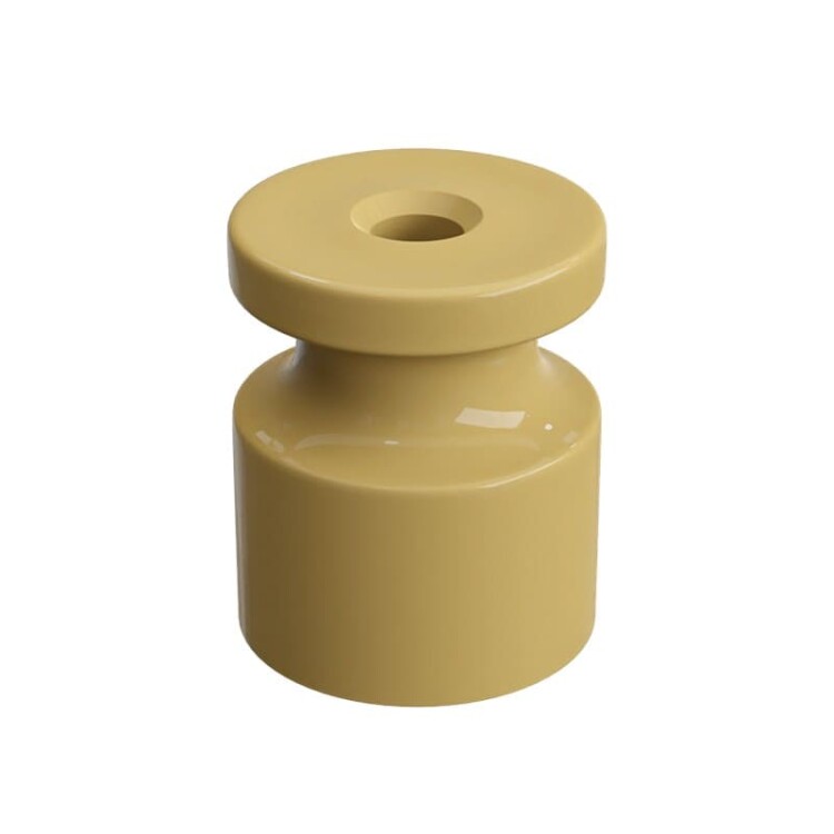 Изолятор пластиковый для наружного монтажа витой электропроводки, D20х24мм, цвет - песочное золото,