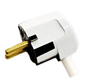 Вилка 2Р+Е угловая  бел.  16А-Вилки на кабель - купить по низкой цене в интернет-магазине, характеристики, отзывы | АВС-электро