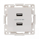 Механизм Розетки USB 2-местной 2,1А  белый   PROxima Стокгольм-USB-розетки (зарядные устройства) - купить по низкой цене в интернет-магазине, характеристики, отзывы | АВС-электро
