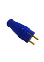 Вилка переносная штепсельная B16-001 16А синяя IP44 PLEXUP-Удлинители, разветвители, вилки, шнуры питания - купить по низкой цене в интернет-магазине, характеристики, отзывы | АВС-электро
