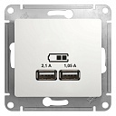 Розетка USB двойная 5В/2100мА, 2х5В/1050мА белый GLOSSA-USB-розетки (зарядные устройства) - купить по низкой цене в интернет-магазине, характеристики, отзывы | АВС-электро
