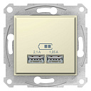 Механизм USB зарядного устройства 2,1А (2x1,05А) бежевый Sedna-USB-розетки (зарядные устройства) - купить по низкой цене в интернет-магазине, характеристики, отзывы | АВС-электро