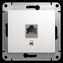 Розетка PC 1-ая кат.5E белый GLOSSA-Розетки компьютерные, телефонные, коммуникационные - купить по низкой цене в интернет-магазине, характеристики, отзывы | АВС-электро